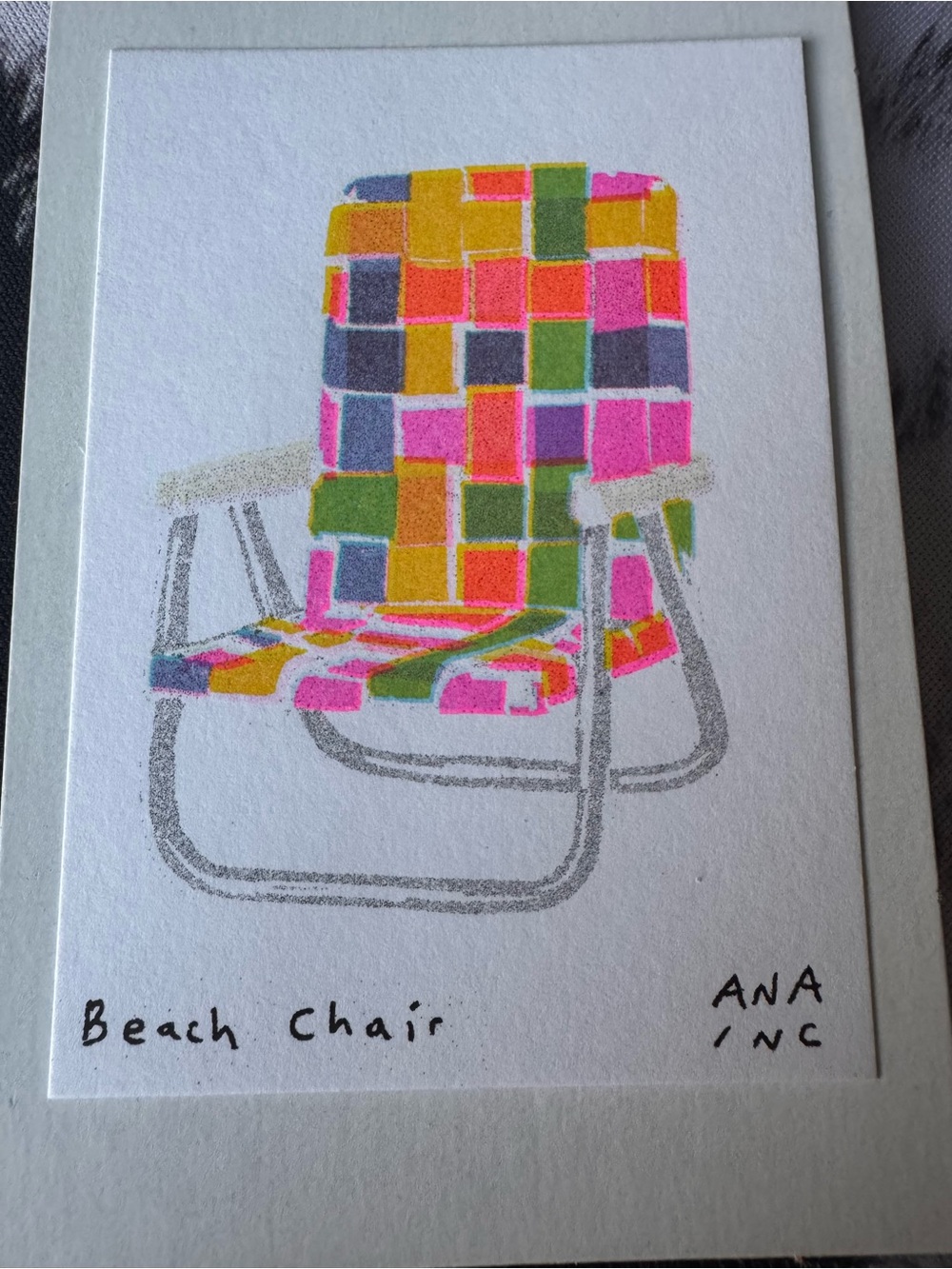 Inciardi-Beach Chair Colorblock Art Print